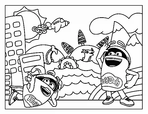 Play Doh Colouring Sheet 2